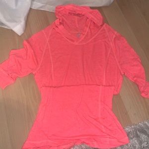 Neon pink work out shirt